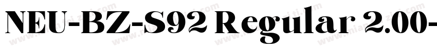 NEU-BZ-S92 Regular 2.00字体转换
